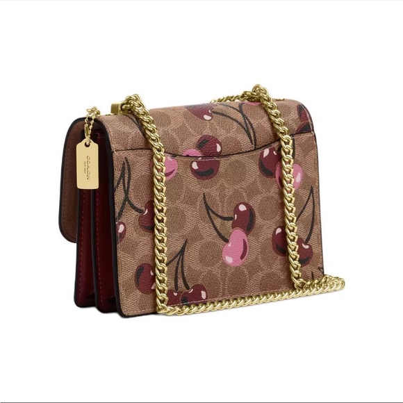 NWT！COACH MINI KLARE CROSSBODY BAG IN SIGNATURE WITH CHERRY PRINT（COACH CY716） - Picture 8 of 11